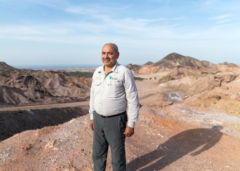 Abu DHABI, UNITED ARAB EMIRATES. 17 FEBRUARY 2019. 
Nabil Saada, here in Sri Bani Yas for 29 years. Nabil is now the Botany Manager at the island. 

Cultural Diplomacy Tour for a delegation of conservation experts from the United States, visit Sir Bani Yas.

(Photo: Reem Mohammed/The National)

Reporter: Anna Zacharias
Section: