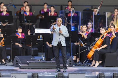 A R Rahman says the Firdaus Orchestra is a 'collective statement' challenging stereotypes. Photo: Expo 2020 Dubai
