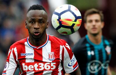 Soccer Football - Premier League - Stoke City vs Southampton - bet365 Stadium, Stoke, Britain - September 30, 2017   Stoke City's Saido Berahino in action   Action Images via Reuters/Craig Brough  EDITORIAL USE ONLY. No use with unauthorized audio, video, data, fixture lists, club/league logos or "live" services. Online in-match use limited to 75 images, no video emulation. No use in betting, games or single club/league/player publications. Please contact your account representative for further details.