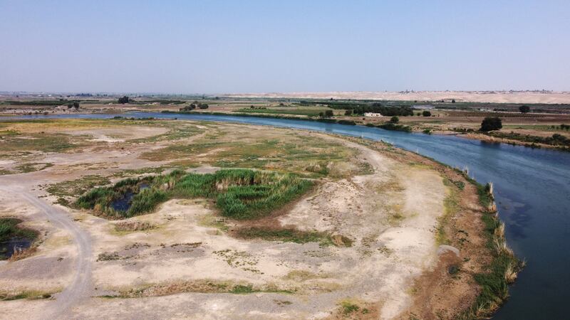 The  Euphrates river in Raqa, eastern Syria, on August 5, 2022. AFP