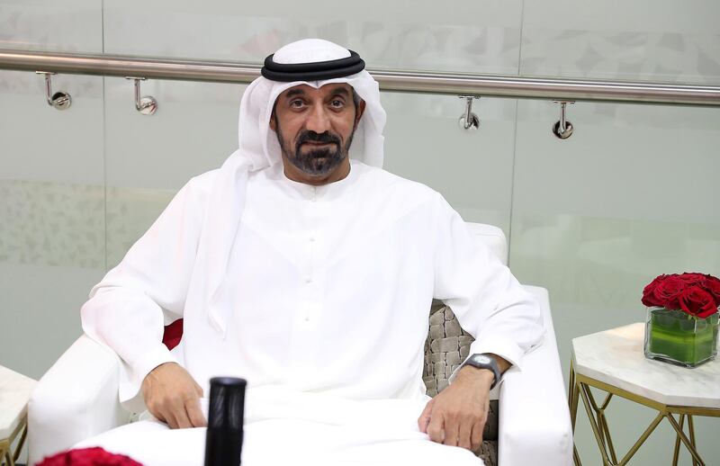 Sheikh Ahmed bin Saeed Al Maktoum, President of the Dubai Civil Aviation Authority, CEO and founder of the Emirates Group, chairman of Dubai World during the roundtable at the Arabian Travel Market held at Dubai World Trade Centre in Dubai on May 17,2021. Pawan Singh / The National. Story by Deena