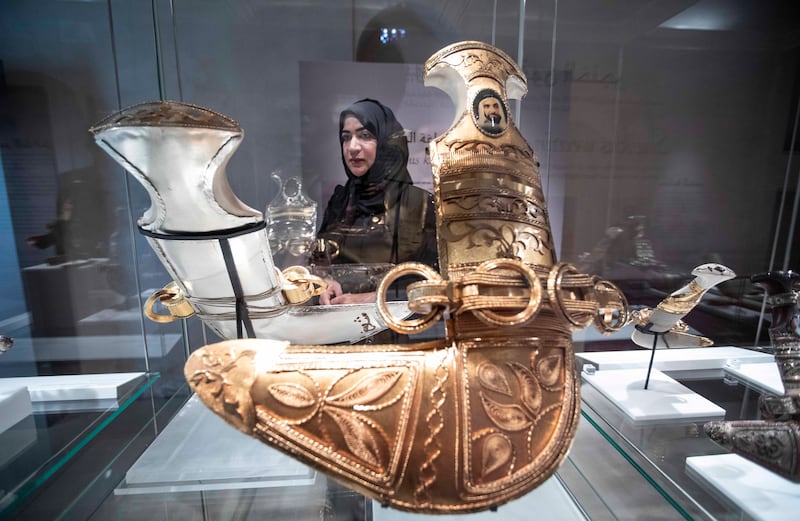 One of her designs is a gold-plated dagger with an image of UAE Founding Father, the late Sheikh Zayed bin Sultan Al Nahyan
