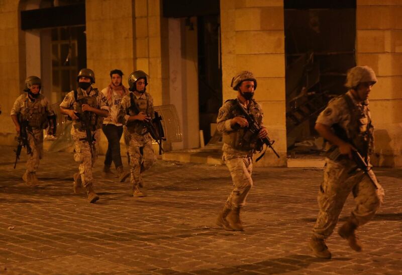 Army soldiers were deployed near parliament. Reuters