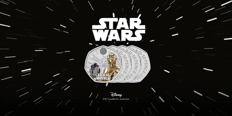 All change for 50p coins as R2-D2 and C-3PO will be added in colour for the first time. Photo: Royal Mint