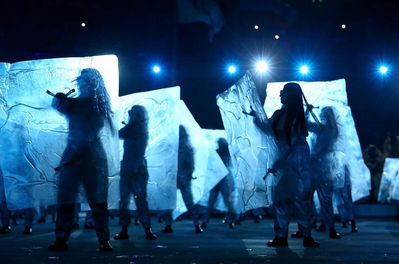 Dancers perform during the opening ceremonies to the 2014 Winter Paralympic Games. Tom Pennington / Getty Images / March 7, 2014