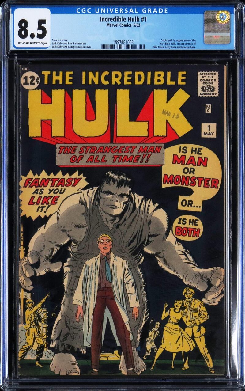 The Incredible Hulk #1 Published by Marvel Comics in May 1962.