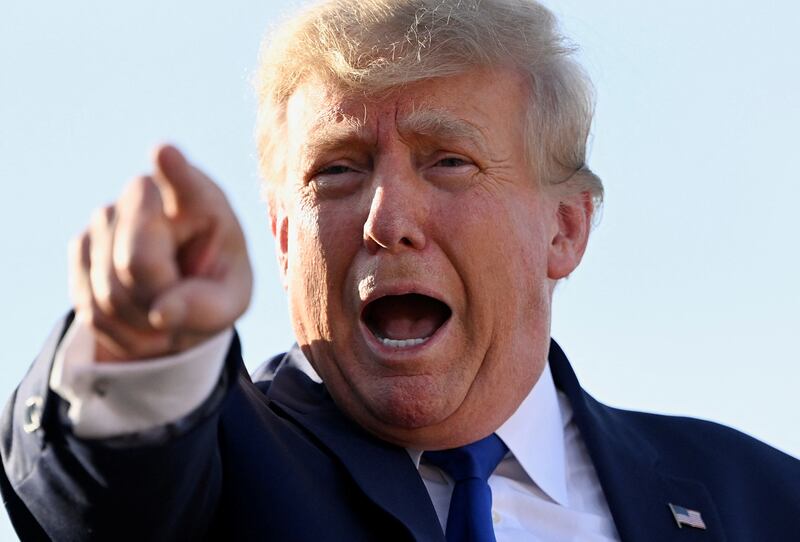 Former US President Donald Trump attends a rally to boost Ohio Republican candidates before the May 3 primary election. Reuters