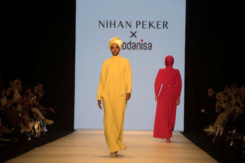 Aden also walked the runway for several other designers 