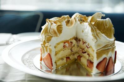 Cipriani's Valentine’s Day offering of strawberry vanilla meringue. Courtesy Cipriani