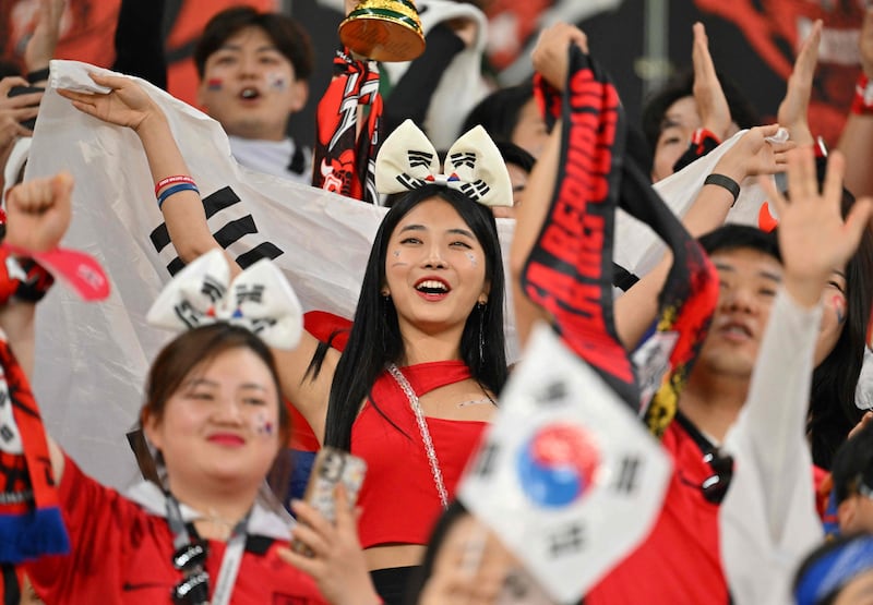 South Korea's supporters. AFP