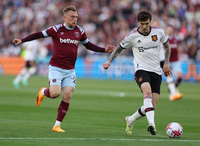 Victor Lindelof – 5. Good defending to stop a cross on 58 and Antonio was a handful for him. West Ham appealed for a penalty when the ball hit his arm.  AP