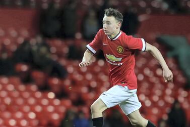 Oliver Rathbone playing for Manchester United U18s in the FA Youth Cup against Hull City in 2015. Getty