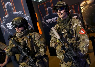 Men are dressed as soldiers to promote the video game Call Of Duty Black Ops 3. Obtaining global regulatory approval for a merger has been quite the battle for Microsoft and Activision. Reuters
