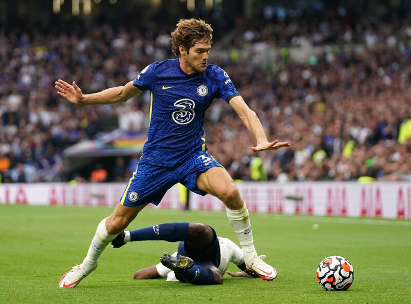 Marcos Alonso – 7. The wing-back was a danger for his side on the left when he got himself on the ball with space to run into.  PA