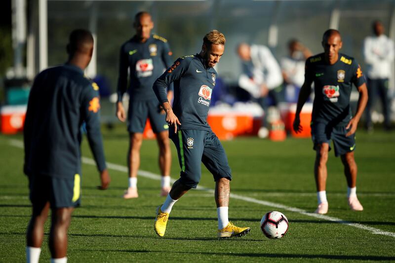 Soccer Football - Brazil Training - Tottenham Hotspur Training Centre, London, Britain - October 9, 2018   Brazil's Neymar during training   Action Images via Reuters/Andrew Boyers