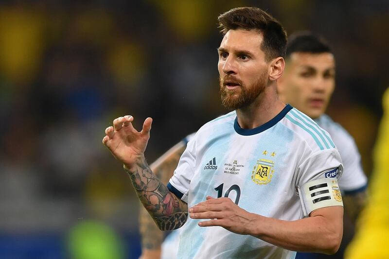 Argentina's Lionel Messi looks on during the Copa America fsemi-final against Brazil at the Mineirao Stadium in Belo Horizonte. AFP