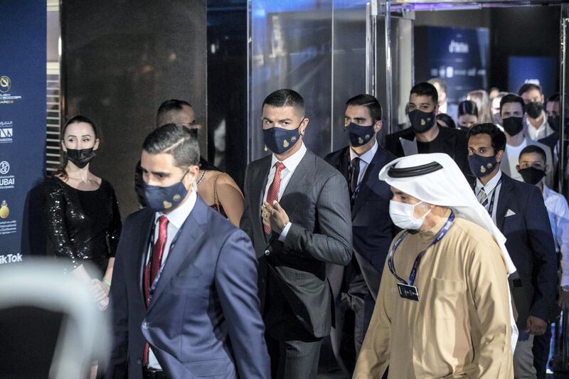 DUBAI UNITED ARAB EMIRATES. 24. DECEMBER 2020. Dubai International Sports Conference and Dubai Globe Soccer Awards held at the Armani hotel at the Burj Khalifa. (Photo: Antonie Robertson/The National) Journalist: John McAuley. Section: Sport.