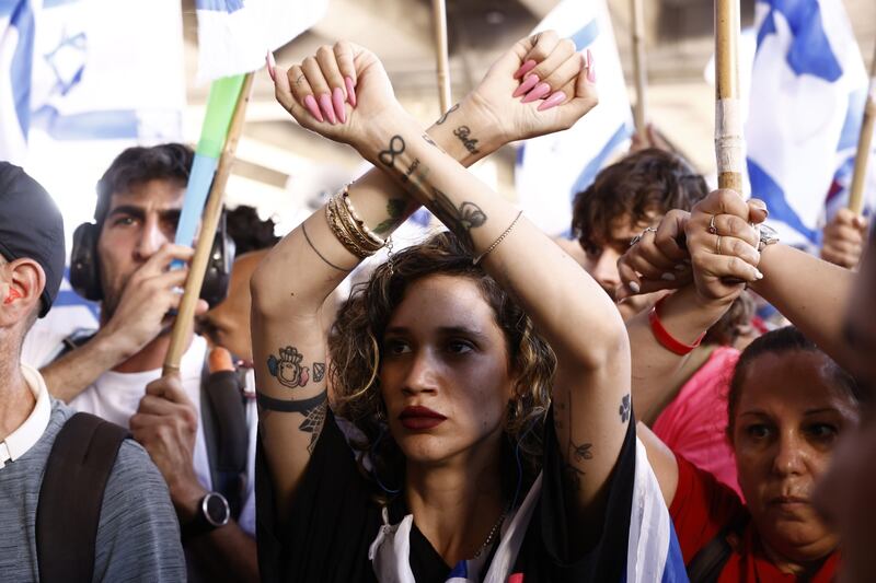 Israelis have taken to the streets en masse to protest against the government’s plans to weaken the power of judges. Bloomberg