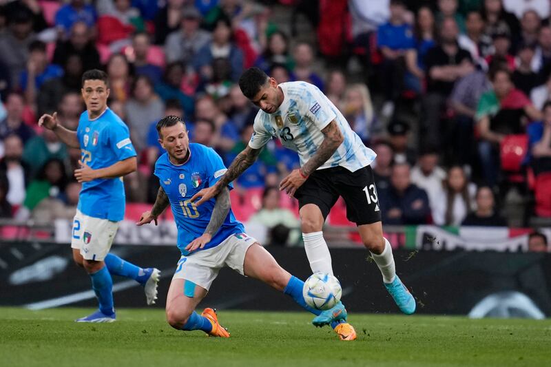 Cristian Romero – 8. The Tottenham defender was needed to clear a dangerous cross from Bernardeschi into the six-yard box. Overall, he impressed in the backline. AP Photo