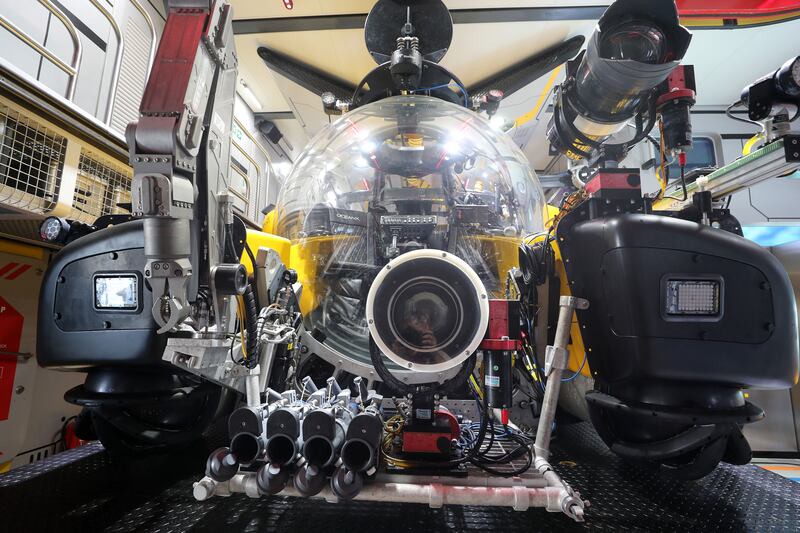This submersible research vehicle used for sampling and filming can reach a depth of 1,000 metres