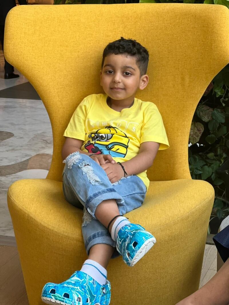 Daily chemotherapy drugs and a monthly intense course of treatment for his leukaemia leaves Aarev Shetty exhausted and unable to attend school.