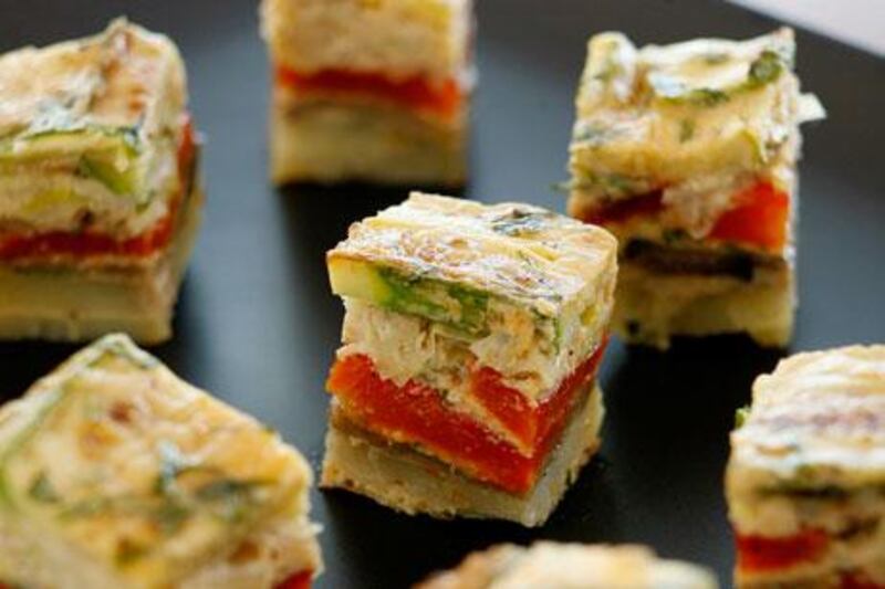 Vegetable frittatas.