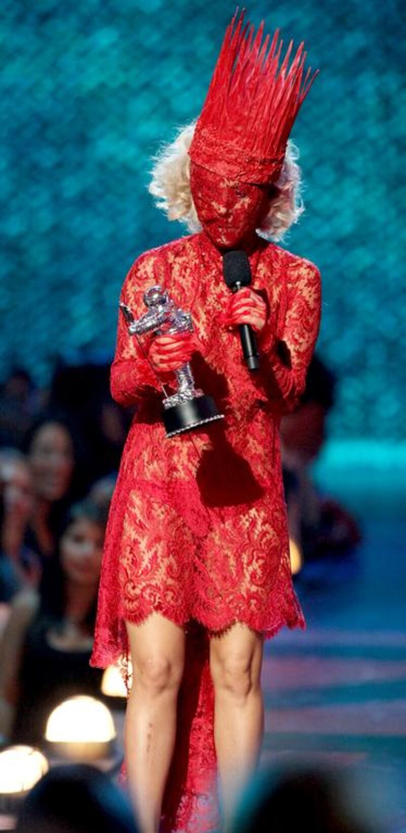 Lady Gaga accepts the award for Best New Artist during the 2009 MTV Video Music Awards at Radio City Music Hall on September 13, 2009 in New York City. Christopher Polk / Getty Images / AFP