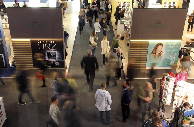 The Frankfurt Book Fair was held over five days and took up 13 floors in five sprawling halls. Daniel Roland / AFP  