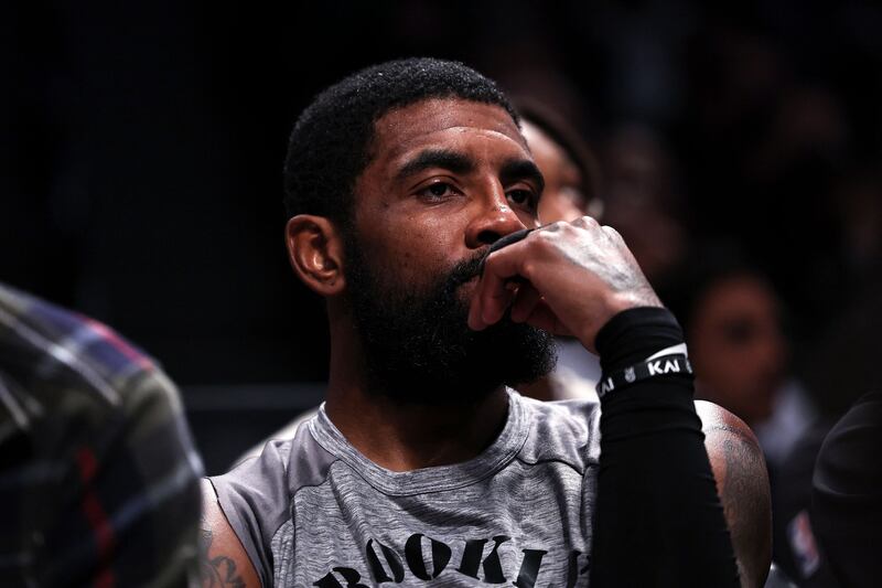 Kyrie Irving was suspended for at least five games by the Brooklyn Nets for his failure to apologise for sharing an anti-Semitic documentary. AFP
