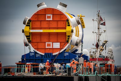 The first new nuclear reactor for a British power station in more than 30 years arrives by barge at Combwich Wharf in Somerset. Photo: Ben Birchall