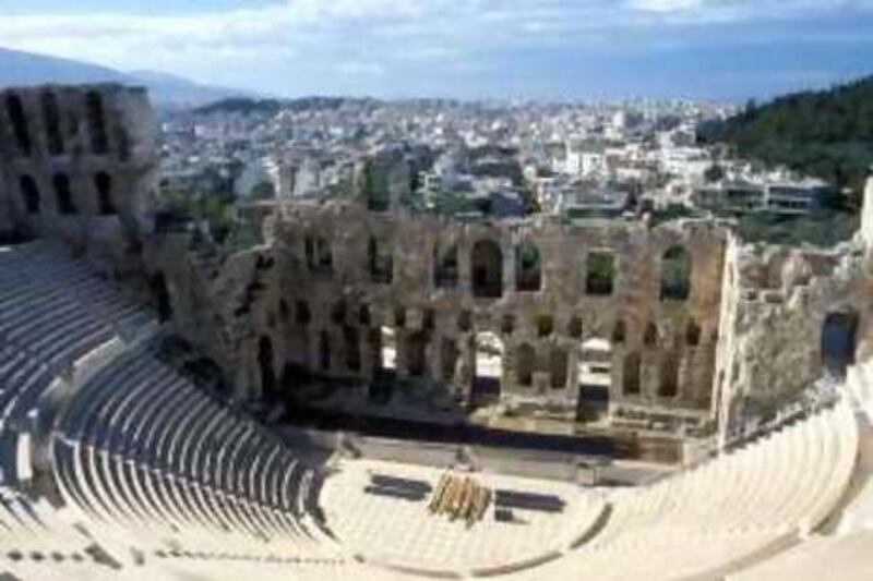 Stock image dated December 11, 2007, showing the Theatre of Herodes Atticus at the Acropolis, Athens, Greece

Andre Jenny / Stock Connection / Rex Features

REF al10fourhoursfromATHENS 10/07/08


