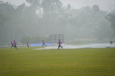 The UAE's opening match at the ACC Women's T20 Championship against Oman in Malaysia was rained off. Photo: Malaysia Cricket