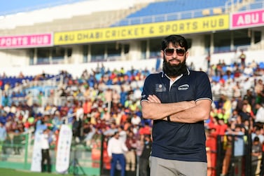 Misbah ul Haq, former Pakistan Cricket Captain and Coach at Zayed Cricket Stadium, Abu Dhabi.  Khushnum Bhandari / The National