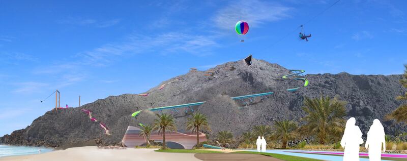 A rendering of the new Khor Fakkan adventure attraction. Photo: Shurooq