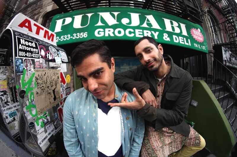 Indian-American rapper Himanshu Suri (Heems), left, with British-Pakistani MC Rizwan Ahmed. Their album Cashmere was produced by Briton Redinho. Photo courtesy Erez Avissar 