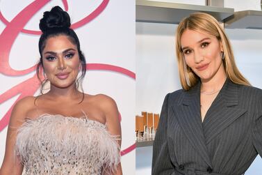 From left to right: beauty mogul Huda Kattan and Sofia Tilbury, creative executive at Charlotte Tilbury. Getty Images