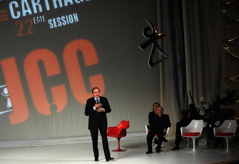 Member of the jury Egyptian actor Ezzat El Alayli during the opening ceremony of the Carthage film festival (JCC) on October 25, 2008 in Tunis. AFP PHOTO/ FETHI BELAID (Photo by FETHI BELAID / AFP)