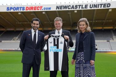 File photo dated 10-11-2021 of Club director Amanda Staveley and husband Mehrdad Ghodoussi (left) with newly appointed Newcastle United manager Eddie Howe. The Premier League transfer window opens on New Year's Day and it remains to be seen what impact coronavirus will have on business. Here, the PA news agency looks at five top-flight clubs who have good reason to be tempted into the market. Issue date: Friday December 31, 2021.