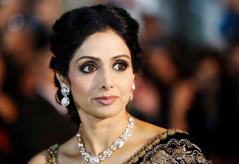 FILE PHOTO: Actress Sridevi Kapoor arrives for the gala presentation of "English Vinglish" at the 37th Toronto International Film Festival, September 14, 2012. REUTERS/Mark Blinch/File Photo