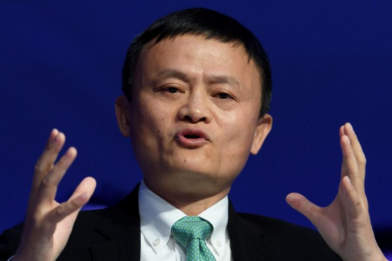 (FILES) In this file photo taken on January 18, 2017 Alibaba Group Founder and Executive Chairman Jack Ma speaks during a panel session on the second day of the World Economic Forum in Davos.



Chinese e-commerce giant on May 4, 2018 announced a massive 47 percent leap in net profit for the fiscal year 2017/2018. / AFP PHOTO / FABRICE COFFRINI