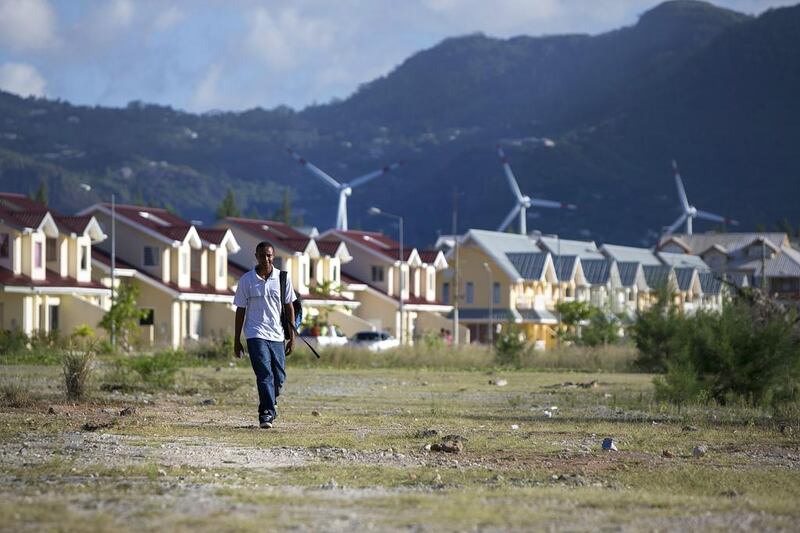 The Perseverance housing development in the background in Victoria, Seychelles. The affordable housing project is being build with the help from the UAE. Silvia Razgova / The National