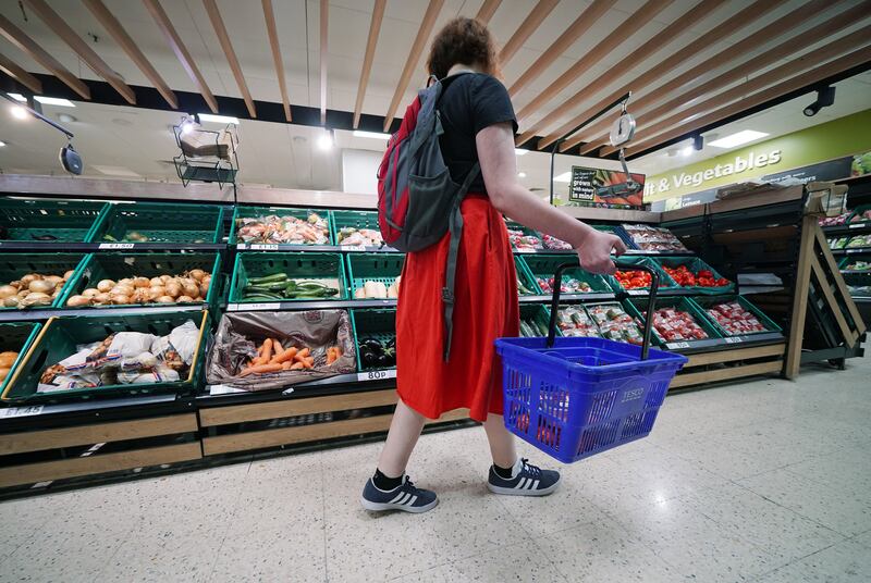 Britain's shoppers are seeing the price of food rise during the cost of living crisis. PA