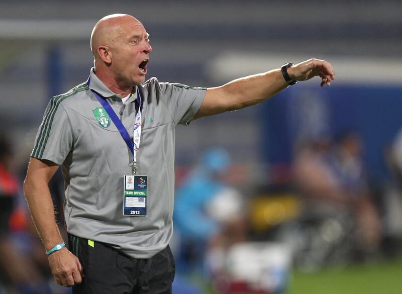 Karel Jarolim was fired after Al Wahda’s 3-2 loss to Al Shaab in the League Cup on Thursday. Marwan Naamani / AFP