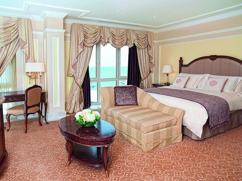 A sea-view deluxe room at The Regency in Kuwait. Courtesy of The Regency