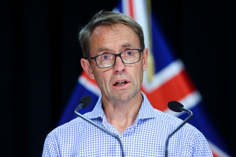 WELLINGTON, NEW ZEALAND - JANUARY 24: Director-General of Health Dr Ashley Bloomfield speaks to media during a press conference at Parliament on January 24, 2021 in Wellington, New Zealand. Health officials are currently investigating a probable case of COVID-19 in the Northland community. New Zealand's last case of community transmission was on November 18 2020. (Photo by Hagen Hopkins/Getty Images)