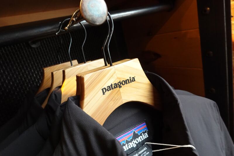 Merchandise for sale at a Patagonia shop in Chicago, Illinois. Patagonia contributes 1 per cent of its total annual sales to grassroots environmental groups. AFP