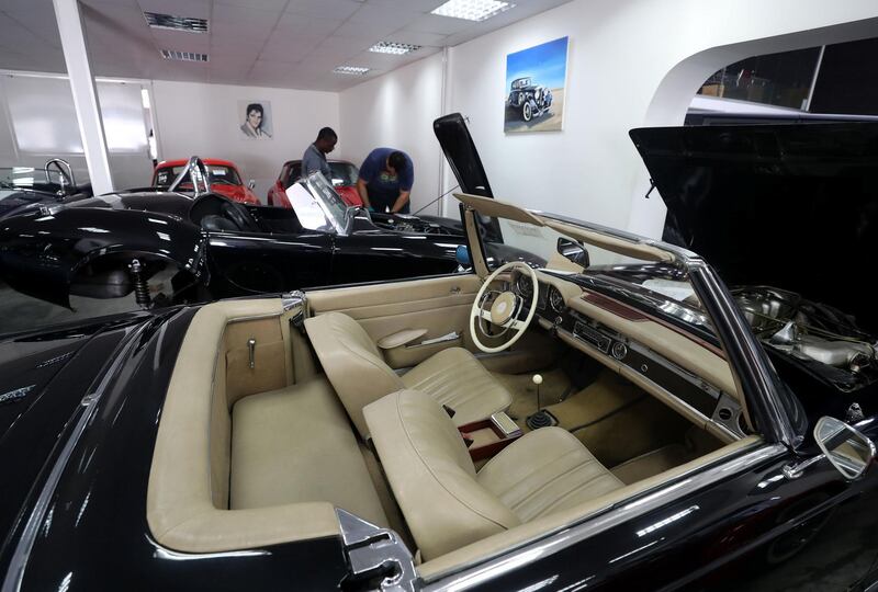 Dubai, United Arab Emirates - June 11th, 2018: Photo project. Jeepers Auto Mechanical / Classic Cars Dubai which fixes and restores classic cars. Monday, June 9th, 2018 Al Quoz, Dubai. Chris Whiteoak / The National