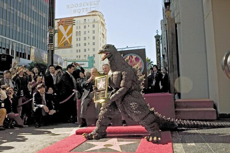 Godzilla celebrated its 50th anniversary with a star on the Hollywood Walk of Fame in NOvember 29, 2004. Damian Dovarganes / AP Photo