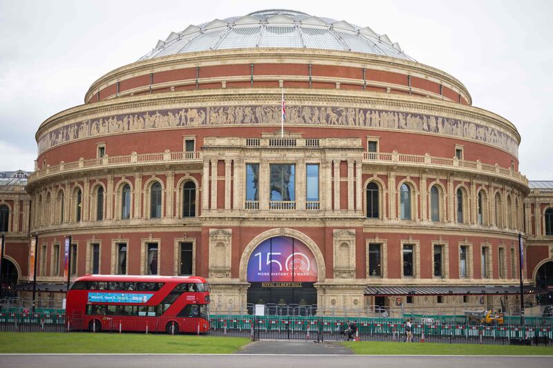 The Royal Albert Hall is seen in London on July 15, 2021