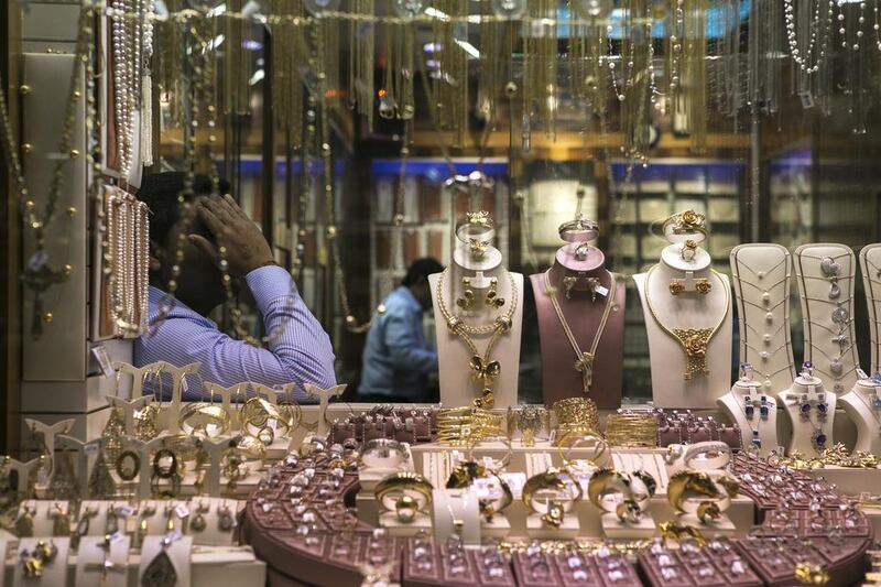 The country’s main export to Saudi Arabia is gold and the main re-export products are jewellery and gold, according to the Ministry of Economy. Reem Mohammed / The National  
